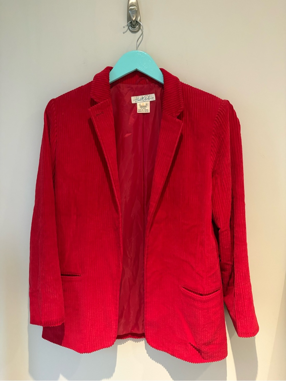 Vintage Corduroy Red Blazer